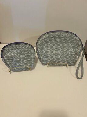 Vintage Avon Sales Meeting Star Gray Cosmetic  Bag Set, toiletry bag set of 2